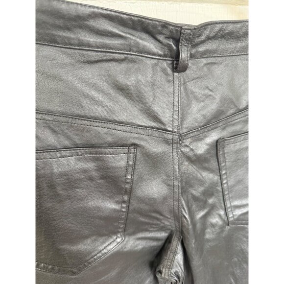 Vintage 90's Bagazio Mens Soft Leather Biker Pants Size 32 - Picture 6 of 16